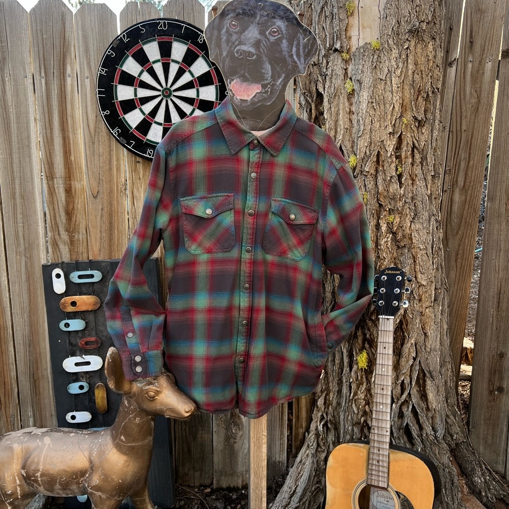 Dakota Grizzly Plaid Thermal Shirt/Jacket W/ Pockets & Snap Buttons.